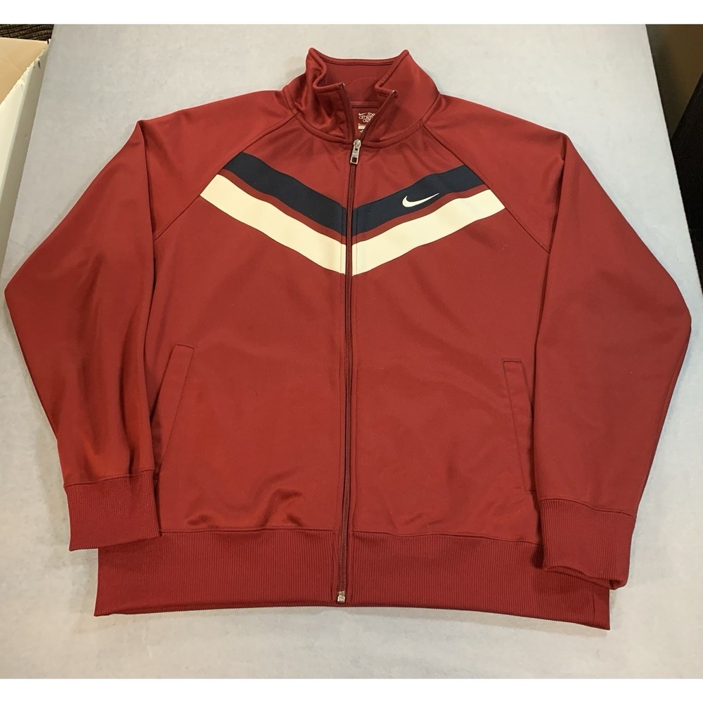 Nike The Athletic Dept Track Jacket Red White & Blue Full Zip Mens XL